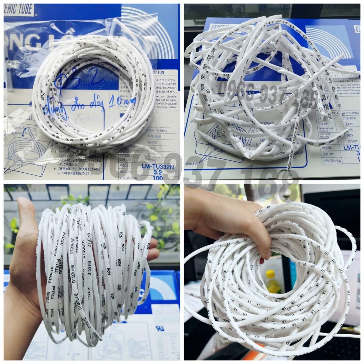 Dịch vụ in ống lồng đầu cos đánh dấu đầu dây Dịch vụ in ống lồng đầu cos đánh dấu đầu dây