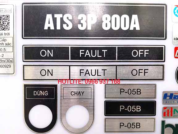 Tem nhãn dán tủ bảng điện máy biến áp nhiệt độ cao