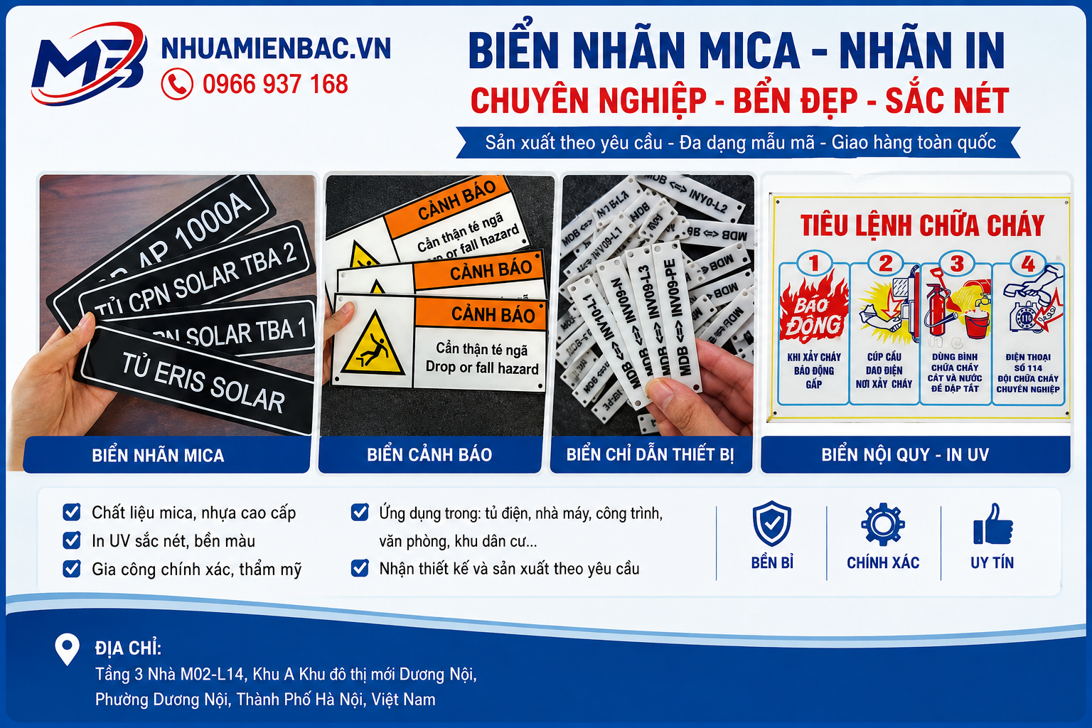 In biển cảnh báo mica , biển tên tủ IVT giá rẻ lấy ngay -0966 937 168